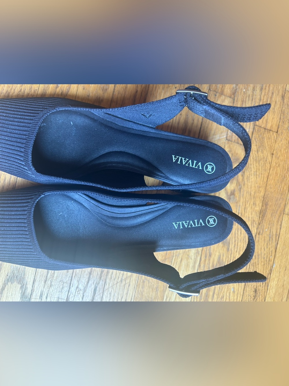 Vivaia Melody Pro Navy Slingback Block Heels Size 41/US 10 - Picture 6 of 6
